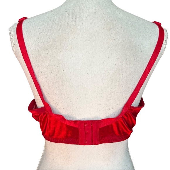 Secret Treasures Lightly Lined Floral Lace Underwire Bra Women’s SZ 40D in Red - Picture 3 of 5